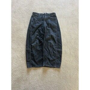 Perfect Jean Brand Black Denim Barrel Jean Size 26